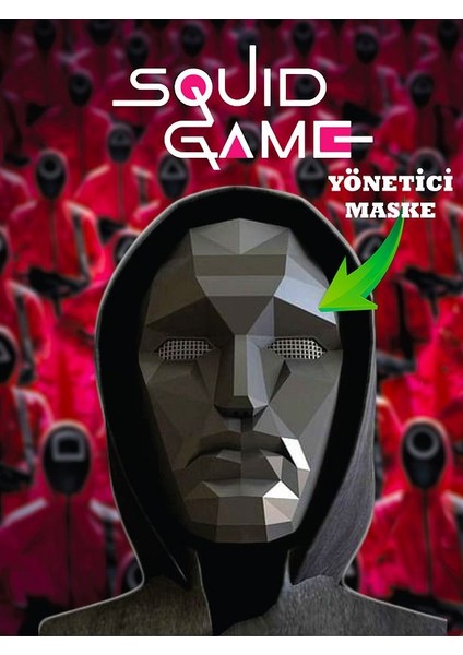 Squid Game Yönetici Maske Lider Squid Game Maske 1 Adet Siyah Yönetici Lider Maskesi fiyatları
