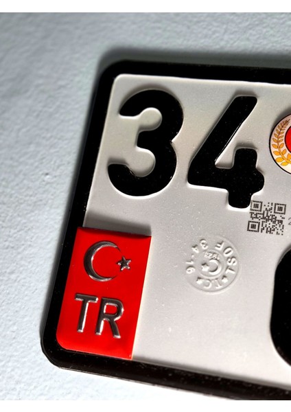 Plaka Tr Motosiklet Için Tasarlanmış Alüminyum Malzeme Motor Plaka Tr Sticker