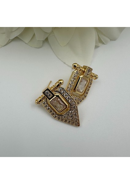 Gold Serenay Küpe Taşlı Küpe Modeli - Paslanmaz Çelik 316L fiyatları