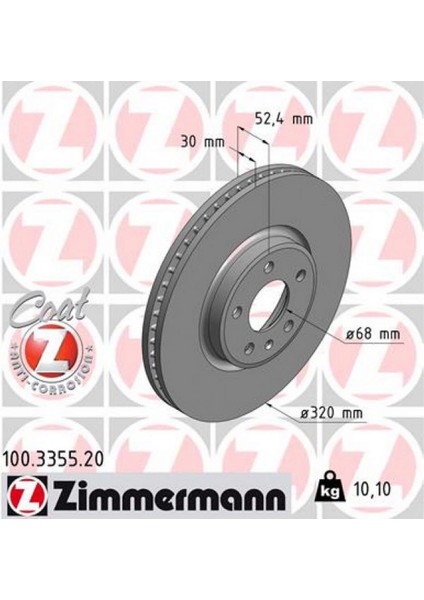 Ön Fren Aynasi A4-A5-A6-A7-Q5 320X30X28XHAVALI 986479753-DF6148 Dpmah