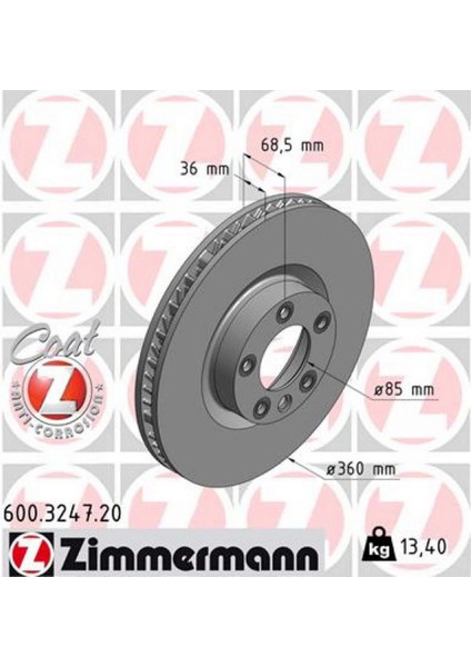 Fren Diski Ön Sol Cayenne Touareg 3.0 V6 Tdi 0986479B12-DF6697S Dpmah
