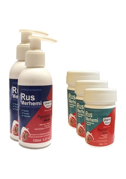 Hintohu Tüy Dökücü Rus Merhemi 150 ml 2 Adet - Genital Bölge Merhemi 50 ml 3 Adet