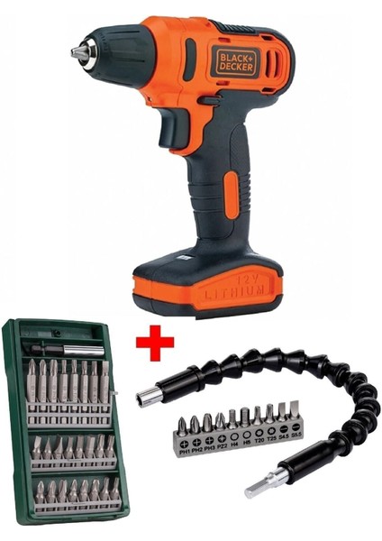 Şarjlı Matkap Akülü Vidalama Şarjlı Vidalama Tornavida + Bosch 25 Parça Uç ve Esnek Uç