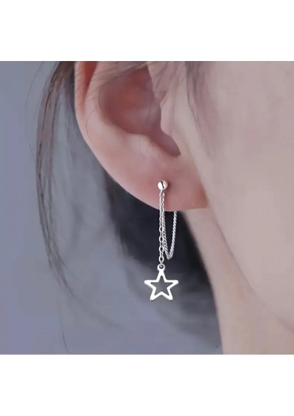 Gümüş Çelik Sallantılı Yıldız Küpe fiyatları