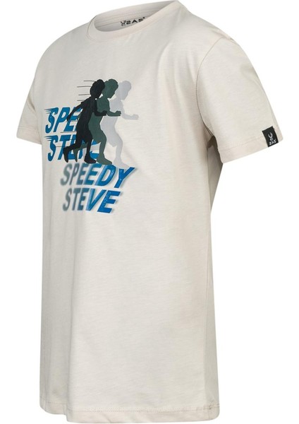 Aja Çocuk Baskılı T-Shirt Kum 210