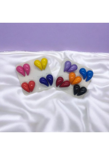 Kadın Pastel Tonlarda Bottega 9 Çift Küpe Seti fiyatları