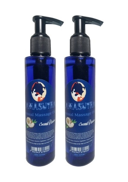 Erkeklere Kadınlara Özel Hindistan Cevizi Aromalı Vücut Masaj Yağı Coconut Flavored Massage Oil 125 ml 2 Adet