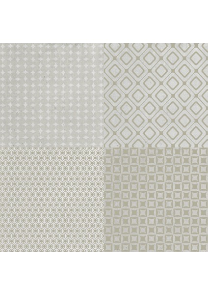 Decohandy 30X30 cm Kendinden Yapışkanlı Pvc Karo Mutfak Arası 4 Lü Karışık Model 0,36M2