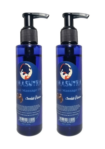 Erkeklere Kadınlara Özel Çikolata Aromalı Masaj Yağı Pure Edible Chocolate Flavor Massage Oil 125 ml 2 Adet