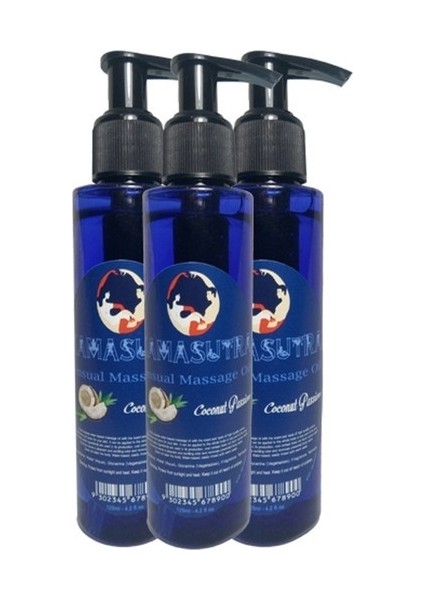 Hindistan Cevizi Aromalı Vücut Masaj Yağı Coconut 3 Adet