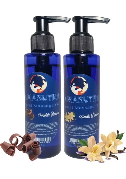 Vücut Masaj Yağı Çikolata ve Vanilya Aromalı 125 ml