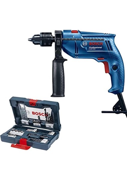 Professional Gsb 550 Darbeli Matkap + 41 Parça Aksesuar Seti