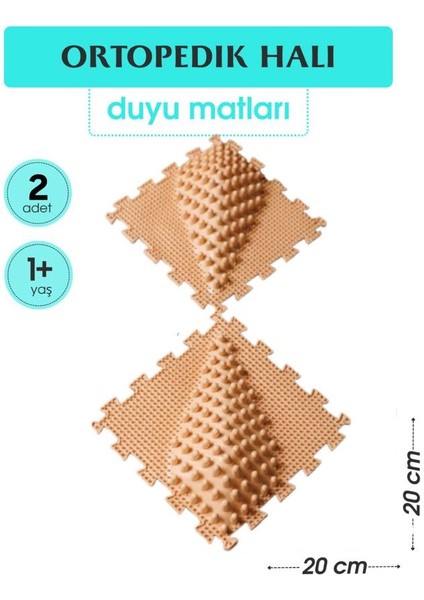 2 Modüllü Dalga Ortopedik Halı Çocuk Duyu Matları Puzzle Çocuk Masaj Halıları OH021