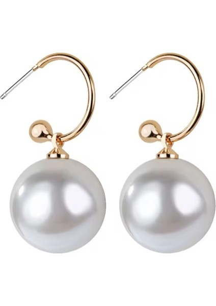 Kadın , Kız Gold Renk Inci Küpe modelleri