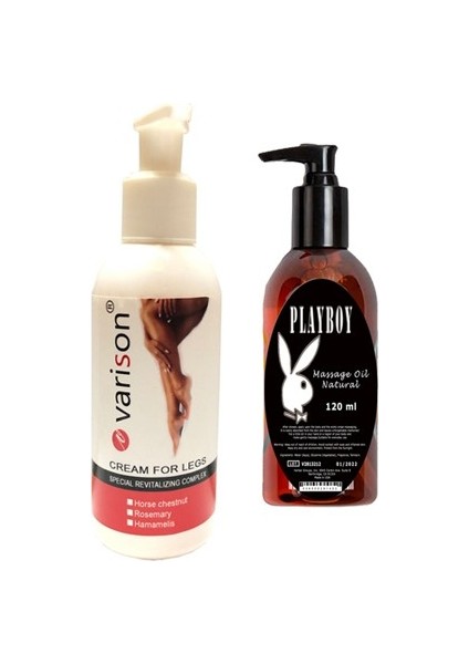Hintohu Bakım Kremi 120 ml + Playboy Masaj Yağı 120 ml