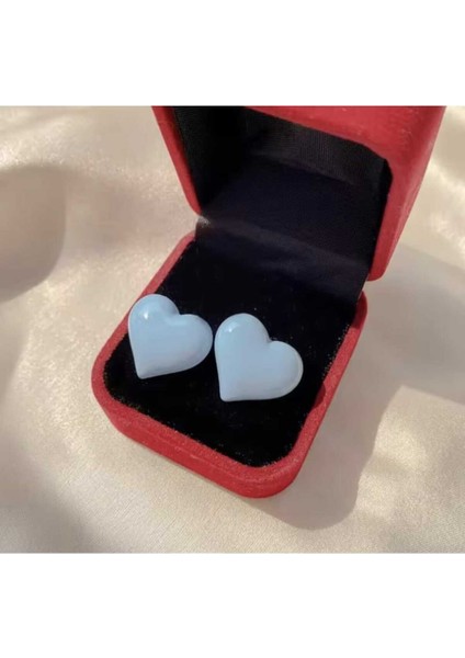 Kadın Genç Pastel Ton Kalpli 4'lü Küpe Seti fiyatları