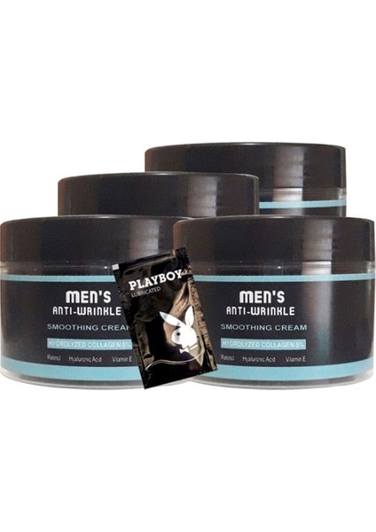 Men's Erkek 4lüx 100 ml Yüz ve Cilt Gençlik Bakım Kremi Anti-Wrinkle Smoothing Cream + Jel Hediye RIVER2:0356