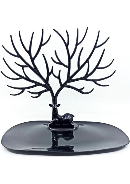 Geyik Tasarımlı Takı Standı, Siyah ve Gri Renk Seçenekleriyle Organize Et! fiyatları