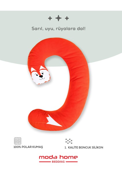 Çocuk Oyun ve Uyku Yastığı-Aktivite Yastığı Lüks Polar Kumaş (Tilki) modelleri