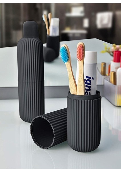 Siyah Çok Amaçlı Saklama ve Organizer Kutusu, Banyo ve Seyahat İçin Uygun