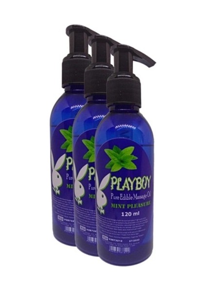 Pure Edible Massage Oil 120 ml Nane Aromalı Masaj Yağı 3 Adet