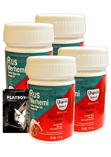 Playboy Özel Bölge Tüy Dökücü Krem Valnut Milk & Walnut 4 Adet Rus Merhemi 50 ml Kadın - Jel