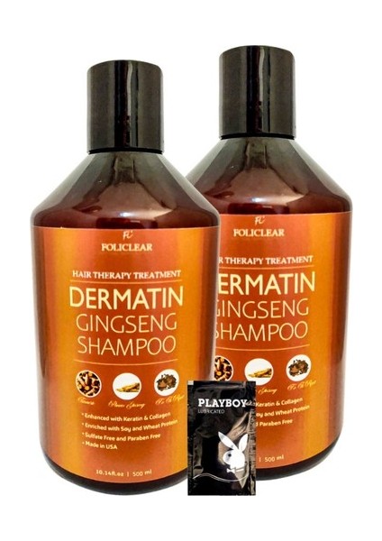 Dermatin Shampoo Ginsengli Bakım Şampuanı 500 m x 2 Adet + Jel
