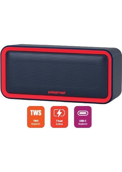 PBS225 Bluetooth Hoparlör Kırmızı