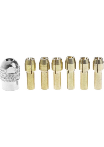 Dremel ve Benzeri Gravür Için 6 1 Mandren Penset Seti Mandren Penset Seti 1.0-3.2mm M8 6 1 Set
