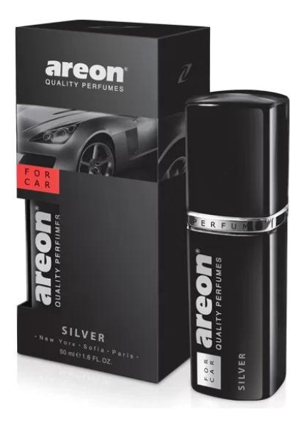 Perfume 50 ml Silver Oto Araç Parfümü (Siyah Şişe)