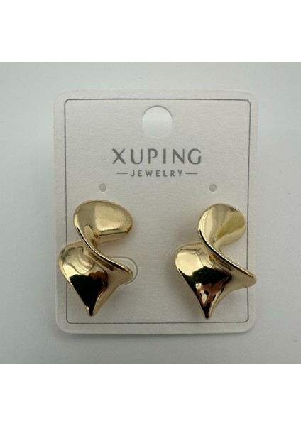 Gold Renkli XUPING 316L Paslanmaz Çelik Burgu Sarmal Kadın Küpe fırsatları