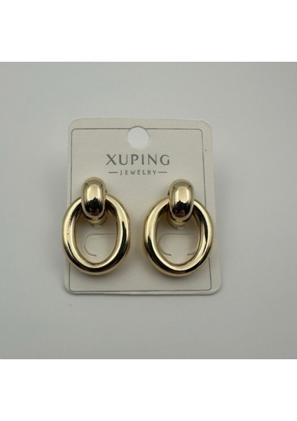 Gold / Altın Renk XUPING 316L Paslanmaz Çelik Halka Kadın Küpesi fiyatları