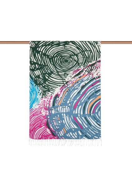 Renkli Zebra Desenli Ipek Şal 01940 Model 06 fiyatları