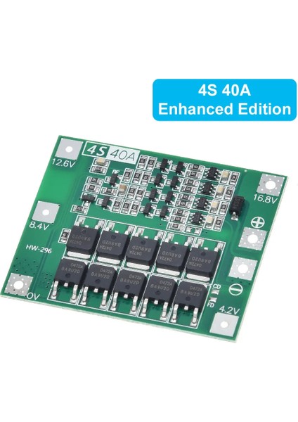 4S Bms 18650 ve 26650 Pil Şarj Devresi 40 Amper ( 4 Pil Için )