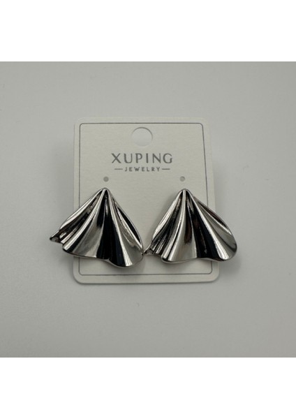 XUPING Gümüş Renkli Paslanmaz Çelik İstiridye Kadın Küpe modelleri