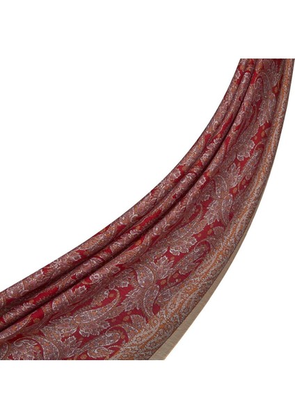 Ipekevi Mezopotamya Desenli Tensel Şal 02886 Terracotta