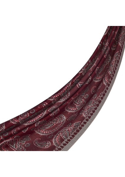 Ipekevi Mezopotamya Desenli Tensel Şal 02888 Mürdüm