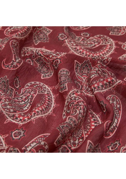 Ipekevi Mezopotamya Desenli Tensel Şal 02888 Mürdüm modelleri