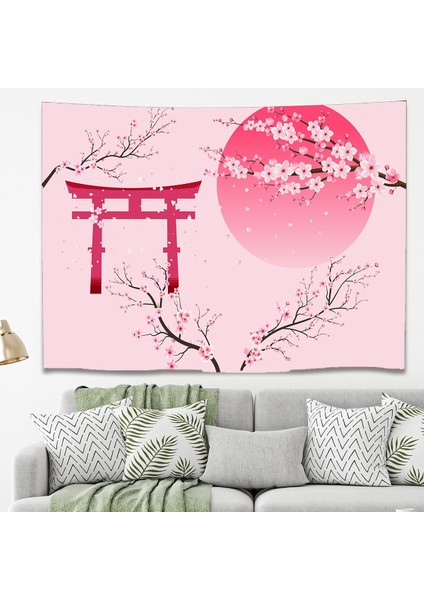 Sakura Çiçek Japonya Şık Duvar Örtüsü Duvar Halısı Duvar Sanatı Duvar Dekorasyonu Dekoratif Tapestry