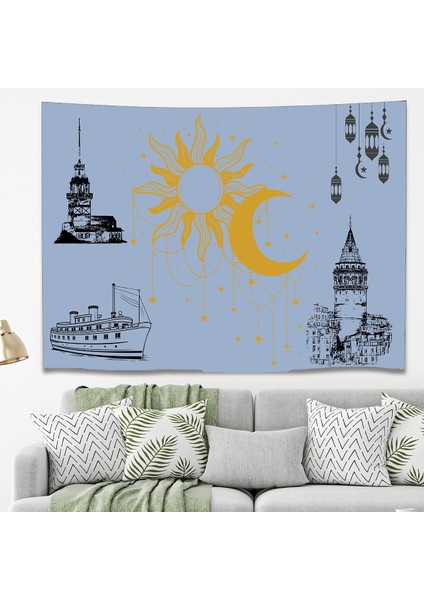 Istanbul Galata Kız Külesi Mandala Duvar Örtüsü Halısı Duvar Sanatı Dekorasyon Dekoratif Tapestry fiyatları