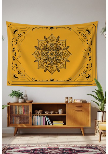 Mandala Uzay Ay Yıldız Duvar Örtüsü Duvar Halısı Duvar Sanatı Duvar Dekorasyonu Dekoratif Tapestry