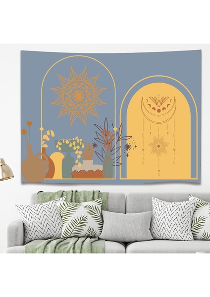 Mandala Yaprak Çiçek Minimalist Bohem Duvar Örtüsü Halısı Duvar Sanatı Dekorasyon Dekoratif Tapestry fiyatları