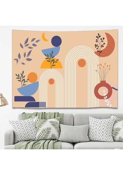 Çiçek Minimalist Mandala Bohem Duvar Örtüsü Halısı Duvar Sanatı Duvar Dekorasyonu Dekoratif Tapestry