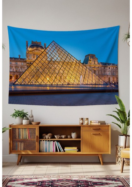Manzara Şehir Paris Müze Duvar Örtüsü Duvar Halısı Duvar Sanatı Duvar Dekorasyonu Dekoratif Tapestry