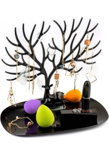 Şık ve pratik siyah takı düzenleyici, plastik malzeme, 1 parça