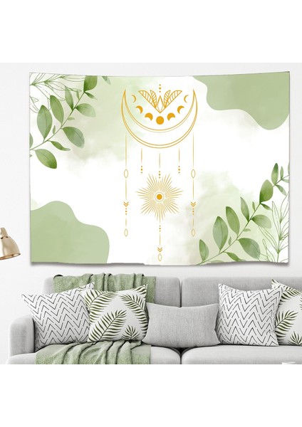 Mandala Yaprak Yıldız Ay Duvar Örtüsü Duvar Halısı Duvar Sanatı Duvar Dekorasyonu Dekoratif Tapestry
