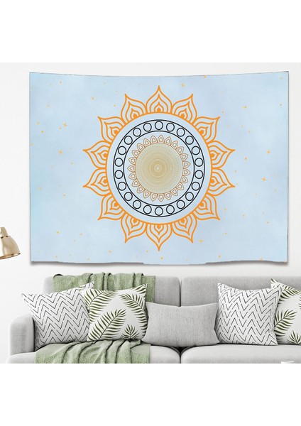 Mandala Uzay Ay Yıldız Duvar Örtüsü Duvar Halısı Duvar Sanatı Duvar Dekorasyonu Dekoratif Tapestry