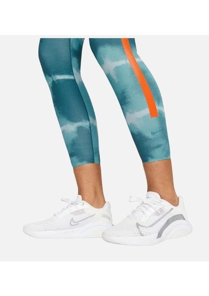 One Luxe Mid-Rise Printed Training Kadın Tayt DM7619-058 modelleri