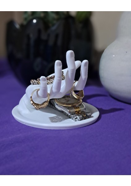 Beyaz Plastik Takı Standı, Şık ve Kullanışlı, Tek Parça modelleri