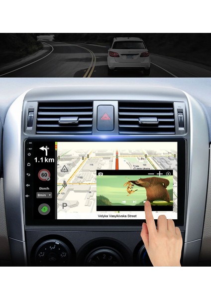 Toyota Corolla 2006-2013 Android Multimedya Carplay 4GB/64GB 9 Inc Hd IPS Ekran Park Kamera Hediye